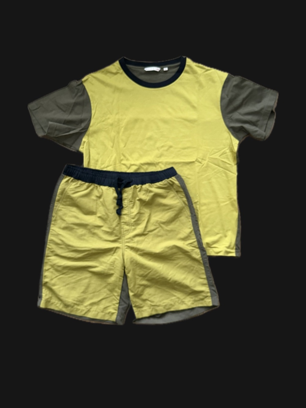 Marni x UNIQLO Yellow and Olive Two-Piece swim Set